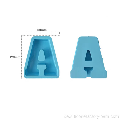 Kerzendekoration Schimmel Silikonbuchstaben groß